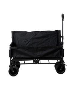 CARRELLO PIEGHEVOLE EUROGARDEN CON RUOTE E FUNZIONE PANCHINA IN ACCIAIO NERO 108X55,5X73 CM